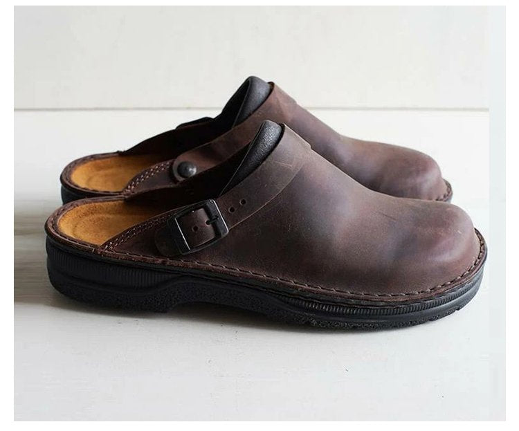 ✨【Kup jeden, a drugi dostaniesz za darmo】✨【36-48】 😎Męskie codzienne kapcie z okrągłymi noskami i miękką podeszwą-3891916