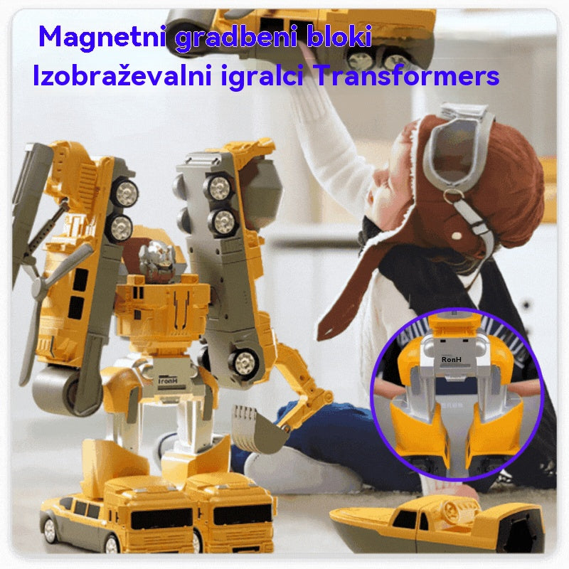 🤖✨【50 % popust】🤖【Paket 26 kosov】Magnetni deformabilni gradniki, izobraževalna igrača