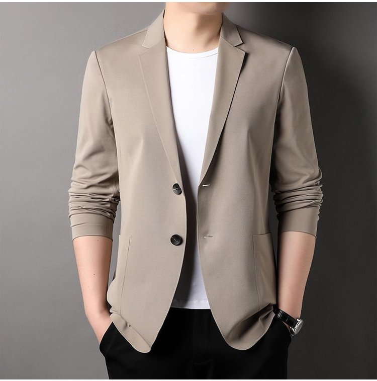 【50% zniżki】【M-5XL】Męska letnia kurtka biznesowa Ice Silk oddychająca--3905875