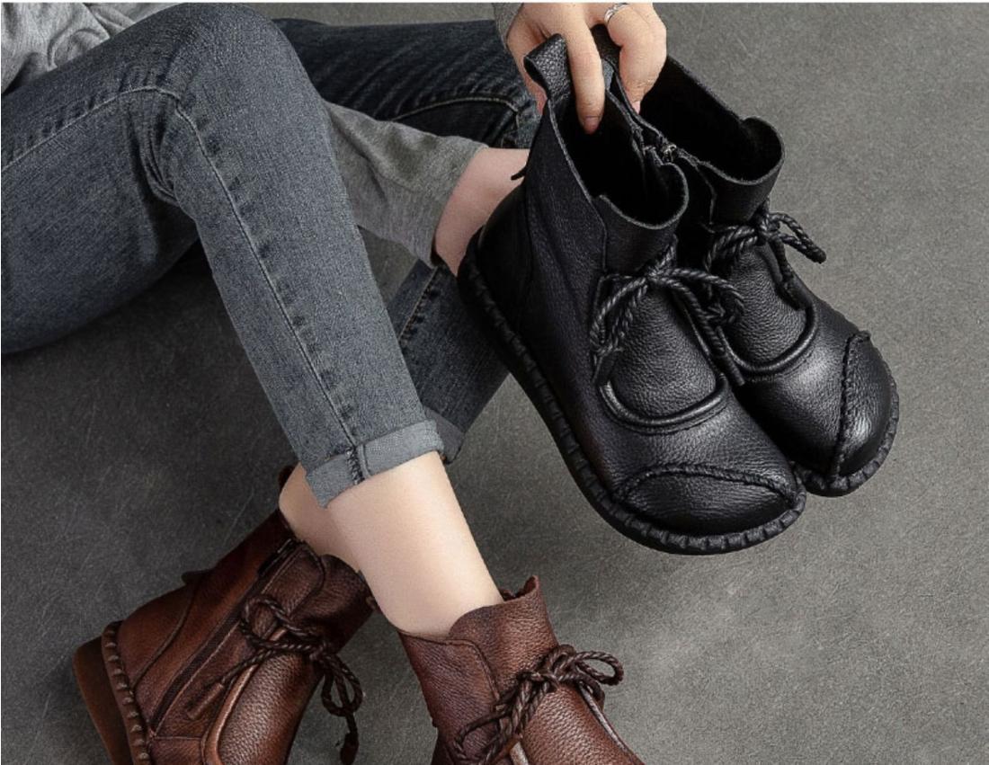 🔥👢【35-40】【50% zľava】✨👍 Nové retro martinské čižmy z mäkkej kože, začiatkom jesene 2025, priedušné a pohodlné