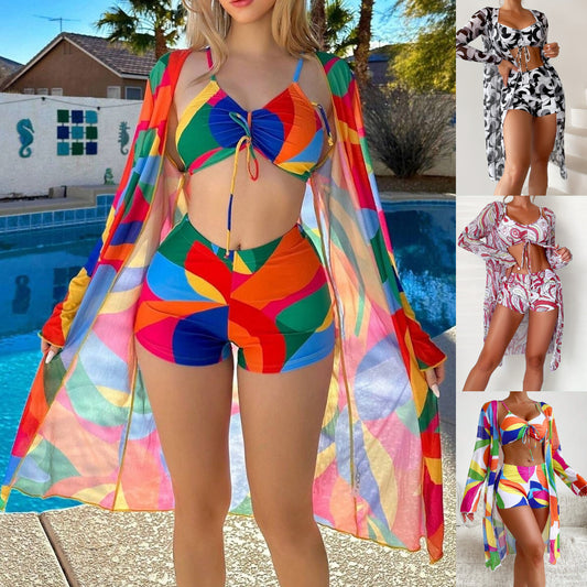 ✨👙 【45-100KG】Nowy, modny trzyczęściowy kostium kąpielowy, dostępnych w większevj liczbie kolorów