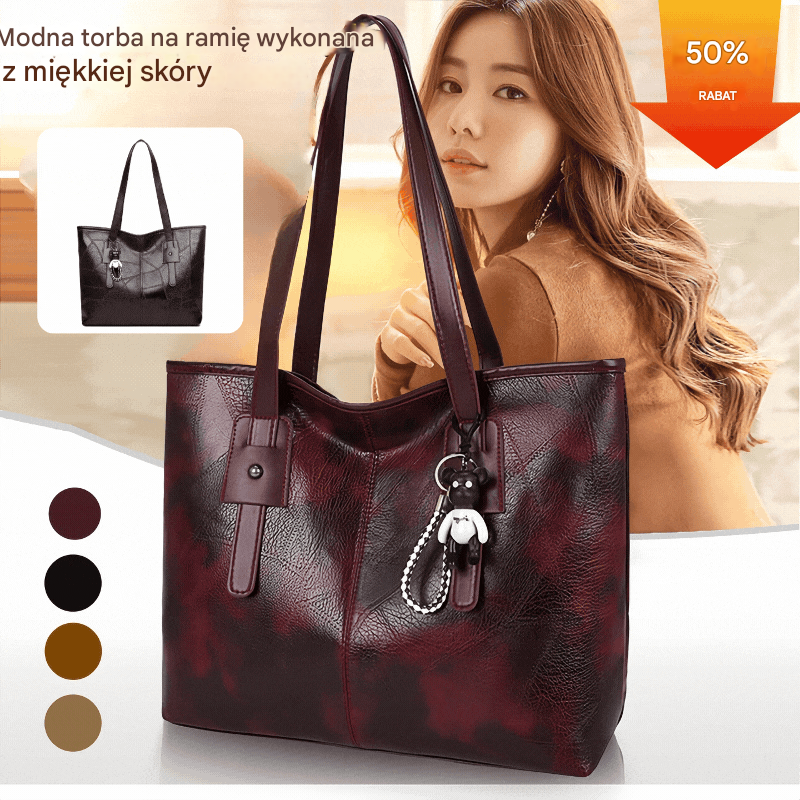 ✨🎀👜【Ograniczona zniżka 50% 🔥】Duża miękka skórzana torebka damska, na ramię, casualowa i modna