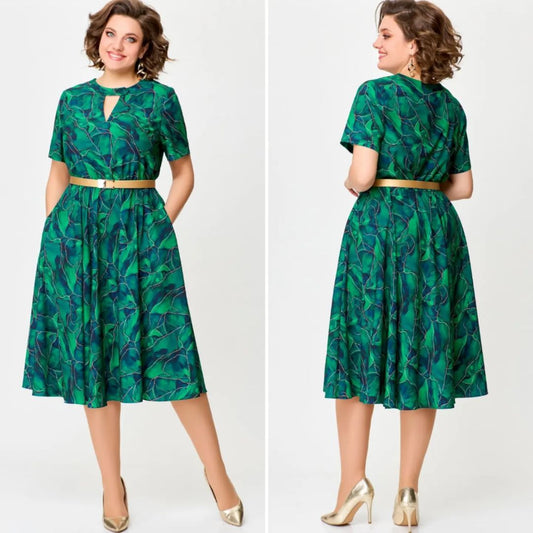 💟【S-5XL】👗Nowa modna sukienka, klasyczny design, elegancka i prosta-3704967