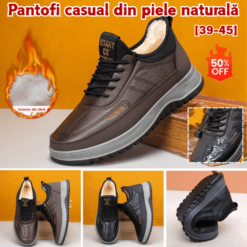 ⛄【Zimowa zniżka 50%🔥】 2025 Męskie zimowe buty sportowe, skóra naturalna, wodoodporne, miękka podeszwa i aksamit, nowe