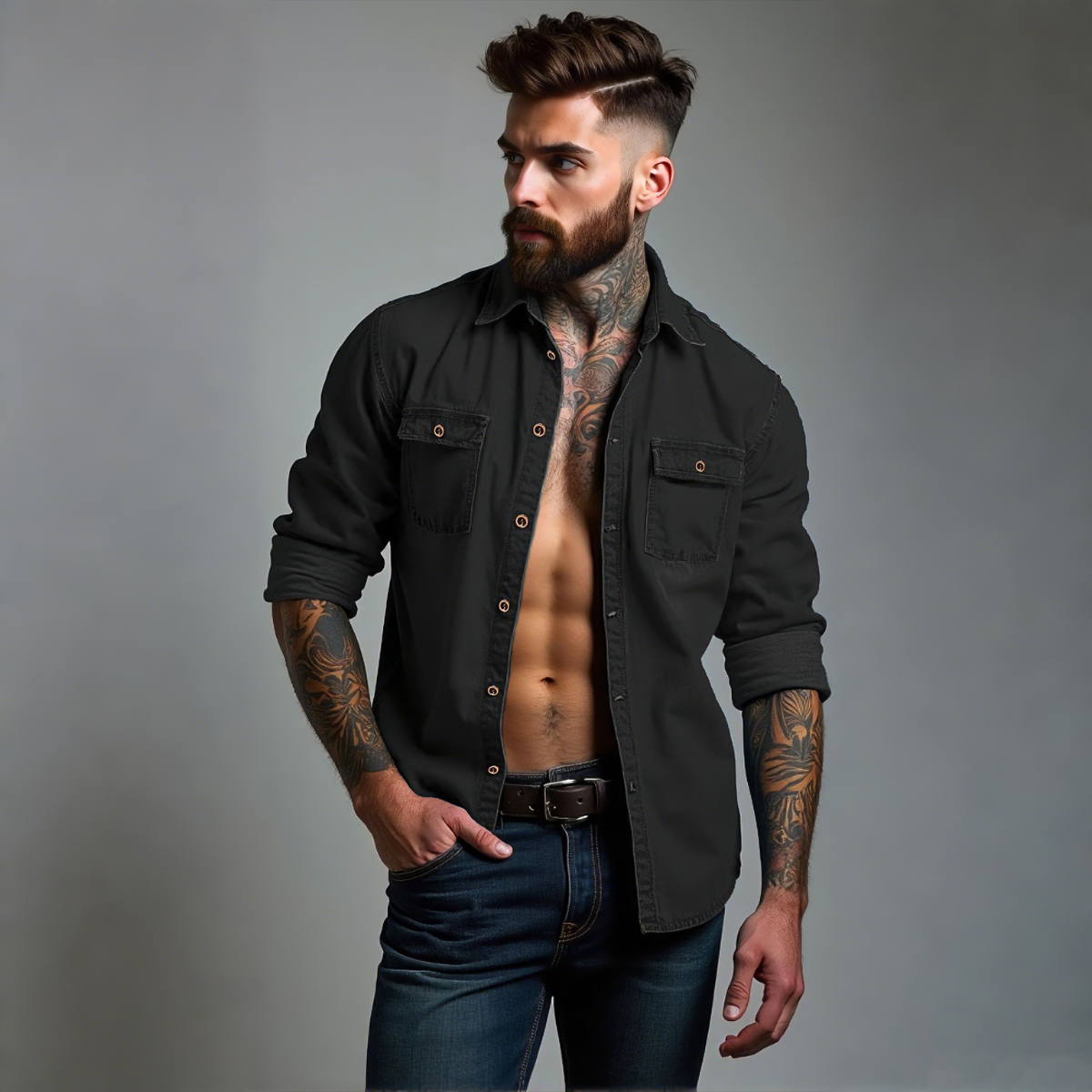 đ50% de descuentođ„ă40-120kgăCamisas vaqueras de tallas grandes para hombre â
Pago contra entrega