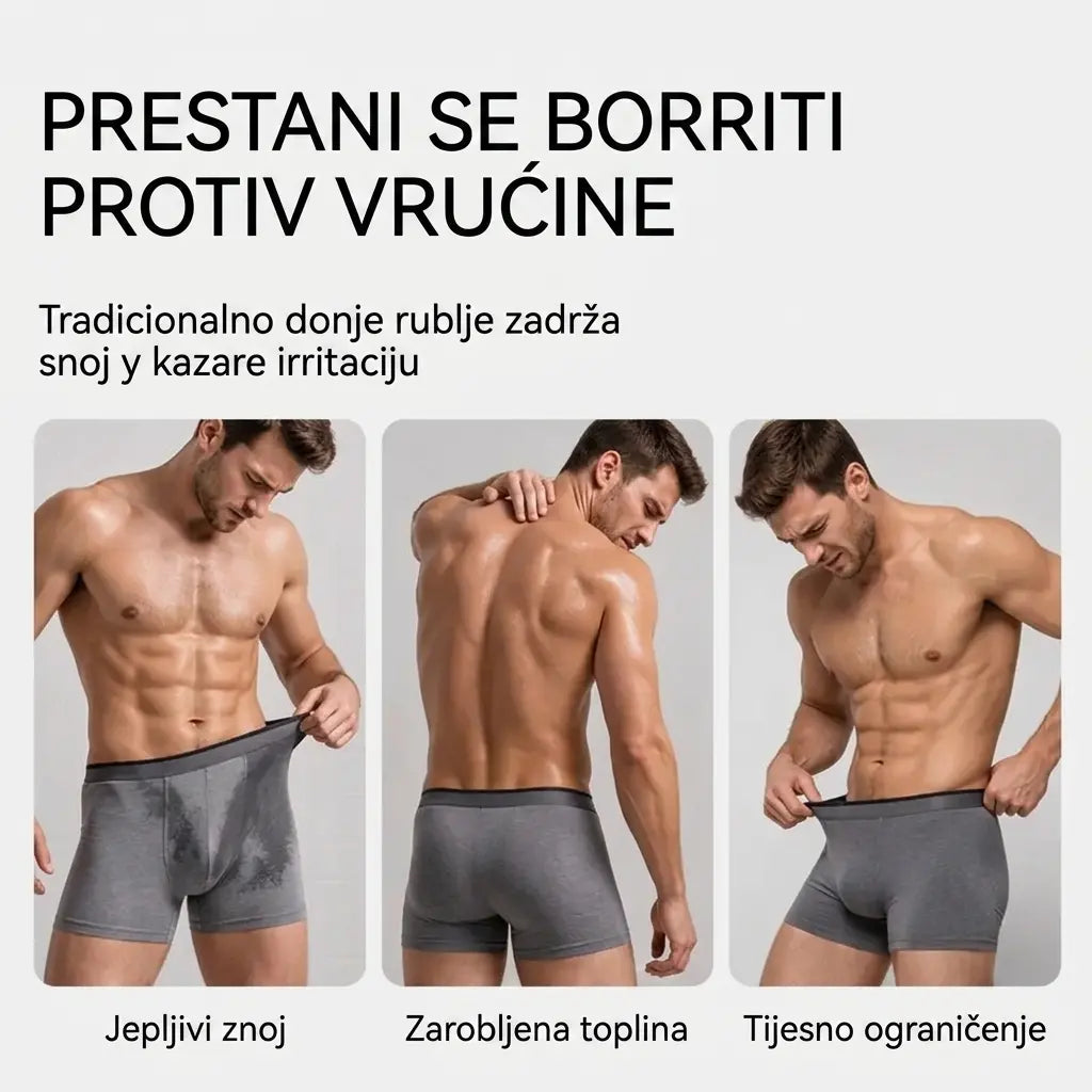 【Set od 6】Muško prozračno donje rublje od hladne svile