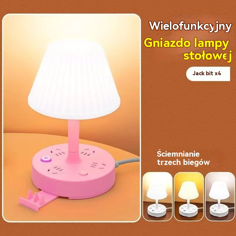 💡✨Wielofunkcyjna lampka biurkowa z wbudowanym przedłużaczem: praktyczna, stylowa i energooszczędna!