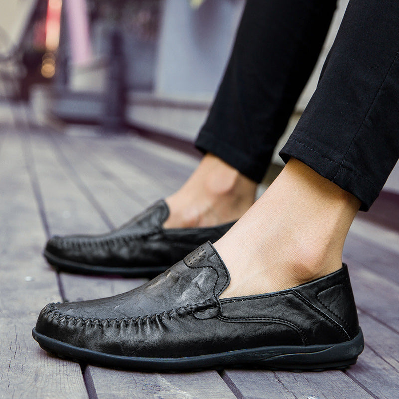 🔥💥【39-47】2025 Letnie nowe modne męskie skórzane buty casualowe
