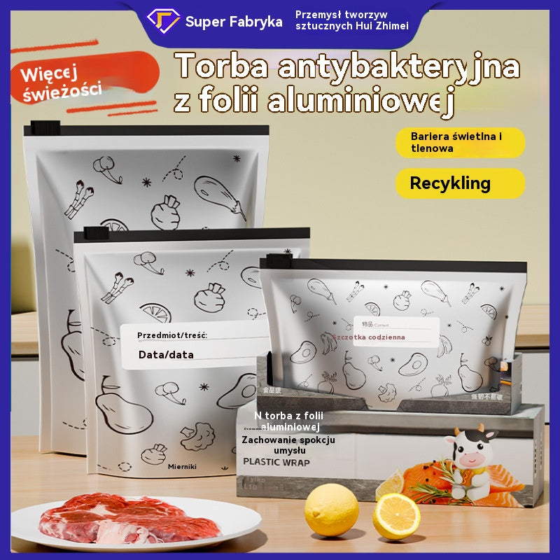 🔥🔥Łącznie 120 antybakteryjnych woreczków z folii aluminiowej, niezwykle łatwych w użyciu, pozwalających zachować świeżość.