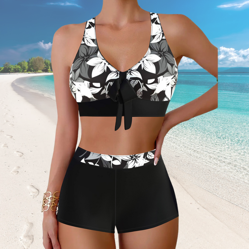 🎁【50% zniżki na jedną sztukę】👙🌴Kostium kąpielowy w nowym stylu z nadrukiem--3707229