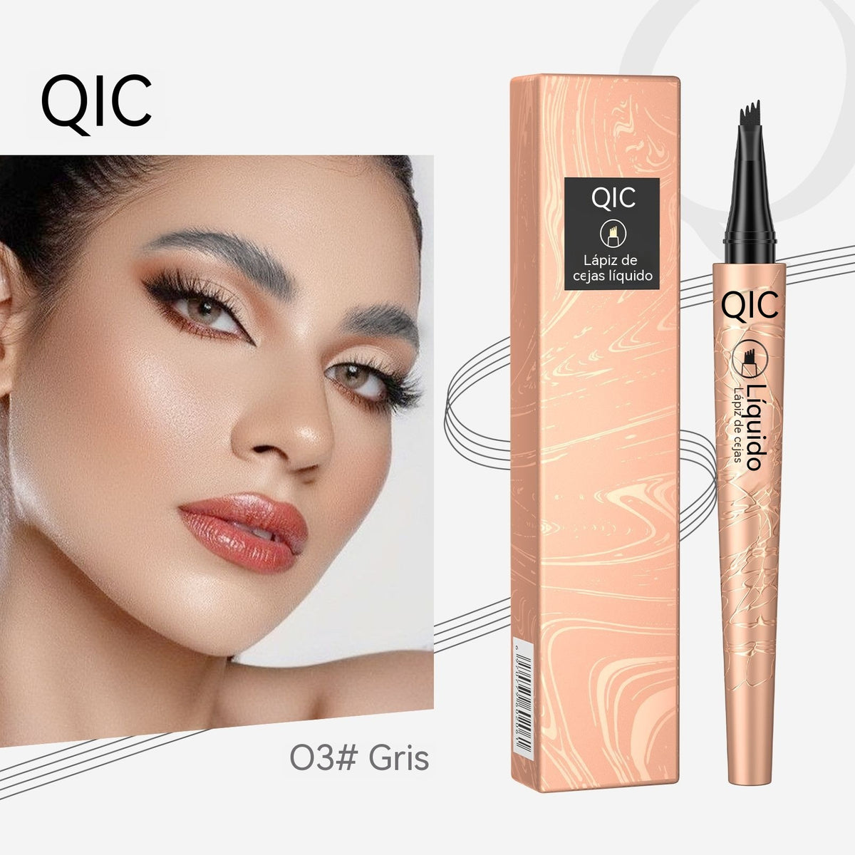🖌️🌷【Compra uno y llévate otro gratis】Lápiz líquido para cejas resistente al agua: Crea formas de cejas naturales y realistas.
