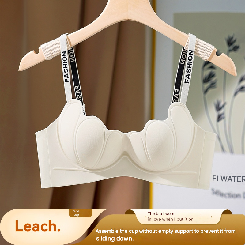 💟💌【3 sztuki】Biustonosz damski z ramiączkami w kształcie liter, płatkami, trójwymiarowy, cienki, bawełniany, bezszwowy, jednoczęściowy, bez fiszbin💞【40-85 kg】
