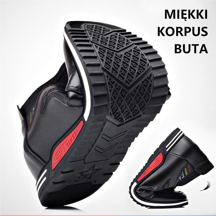 Nowość 2025: Męskie buty casualowe platformowe ze skóry, idealne na codzienną elegancję 3912378