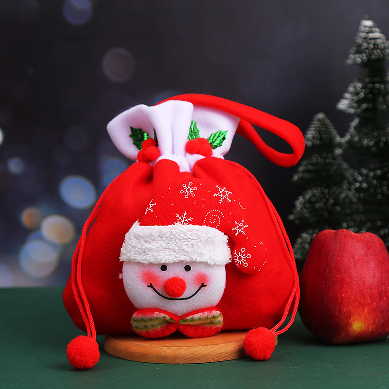 🎄🎁🔔【Zestaw 4 szt.】🦌🎅🏼Urocza torba prezentowa z motywem renifera i Mikołaja