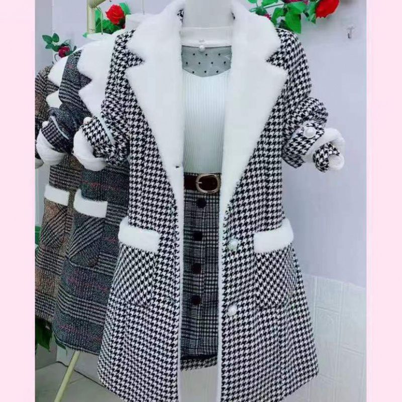 🌈🔥 【M-6XL】 2024 zimowa w nowym stylu bawełniana, pogrubiona kołnierzyka modna damska wełniana kurtka-3811509