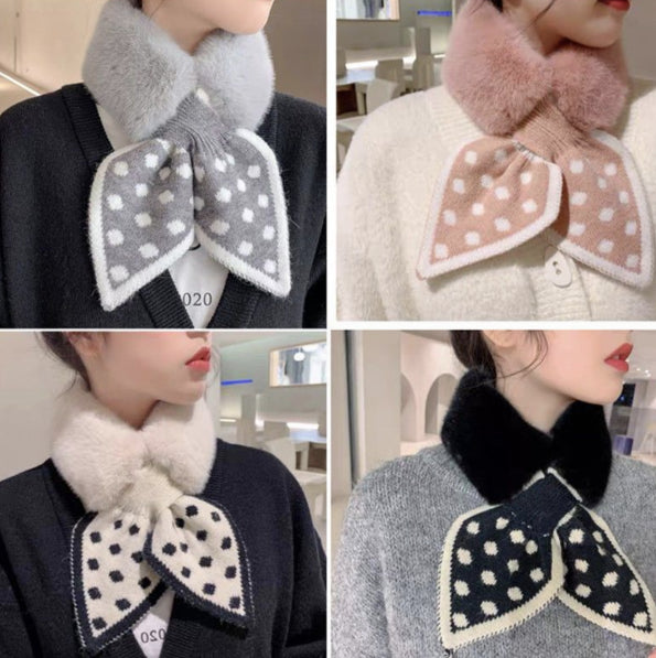 🎀💖🎀2025 nowy zimowy damski szalik z futra królika ciepły szalik na szyję