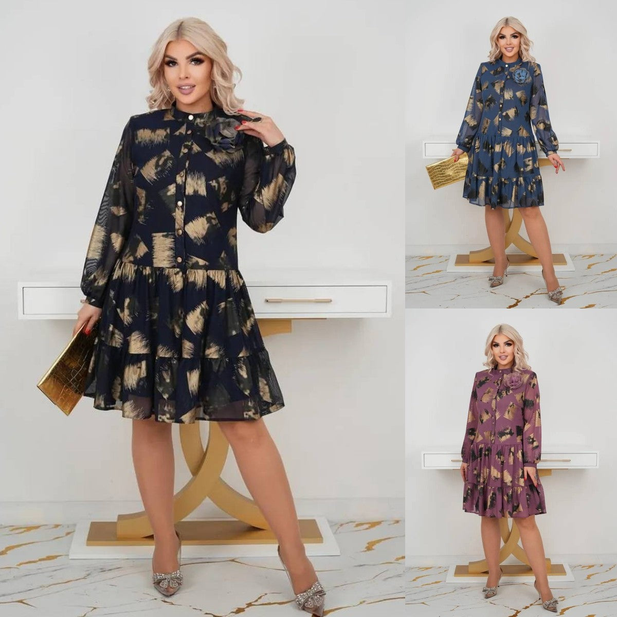 🌈🔥【Oferta ograniczona czasowo】【S-5XL】2025 Wiosna nowa elegancka i modna sukienka wysokiej jakości