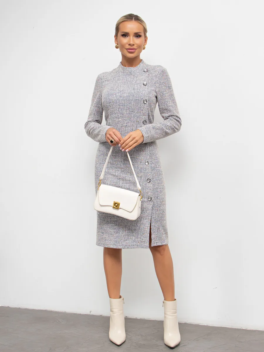 🍂Gorąca wyprzedaż👗【S-5XL】2024 nowa zimowa damska błyszcząca, wąska elegancka sukienka-3829132