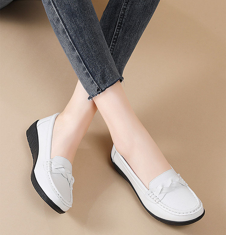 【35-44】Nowe, stylowe damskie skórzane buty casualowe 2025 👠✨: miękka podeszwa, komfort i wszechstronność na co dzień 😍👟