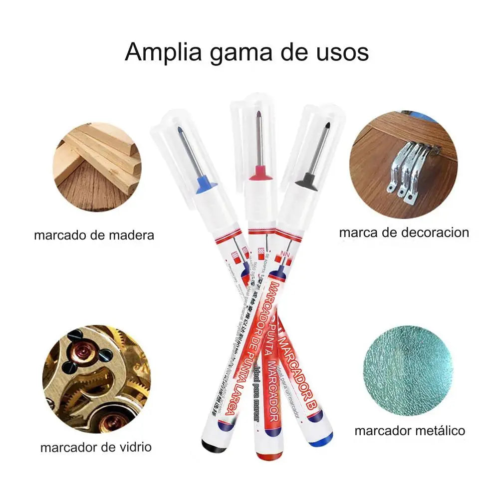đ„ă10 piezasăMarcador de agujeros profundos con punta de 45 mm de largo