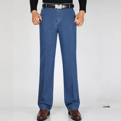 👖👖【Letnia gorąca wyprzedaż】🔥【55-110KG】2025 Letnie nowe męskie dżinsy w dużym rozmiarze z wysokim stanem, lekka tkanina, szczególnie oddychające i wygodne