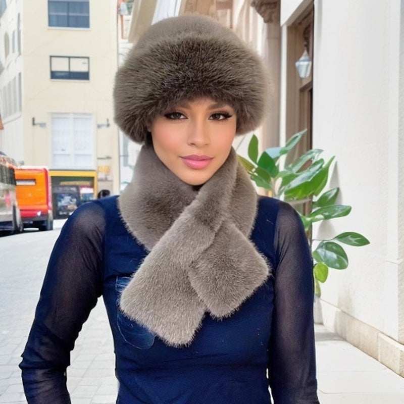 🔥✨【Гореща разпродажба】🔥Нова дамска плюшена шапка за зима 2025 [Шал + плюшена шапка]
