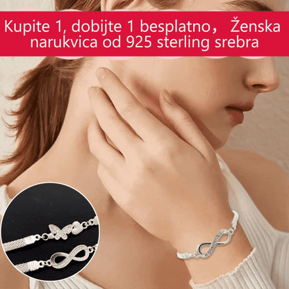 💖【Plaćanje pouzećem】【🎁Kupite 1, dobijte 1 gratis】✨Ženska narukvica od 925 srebra