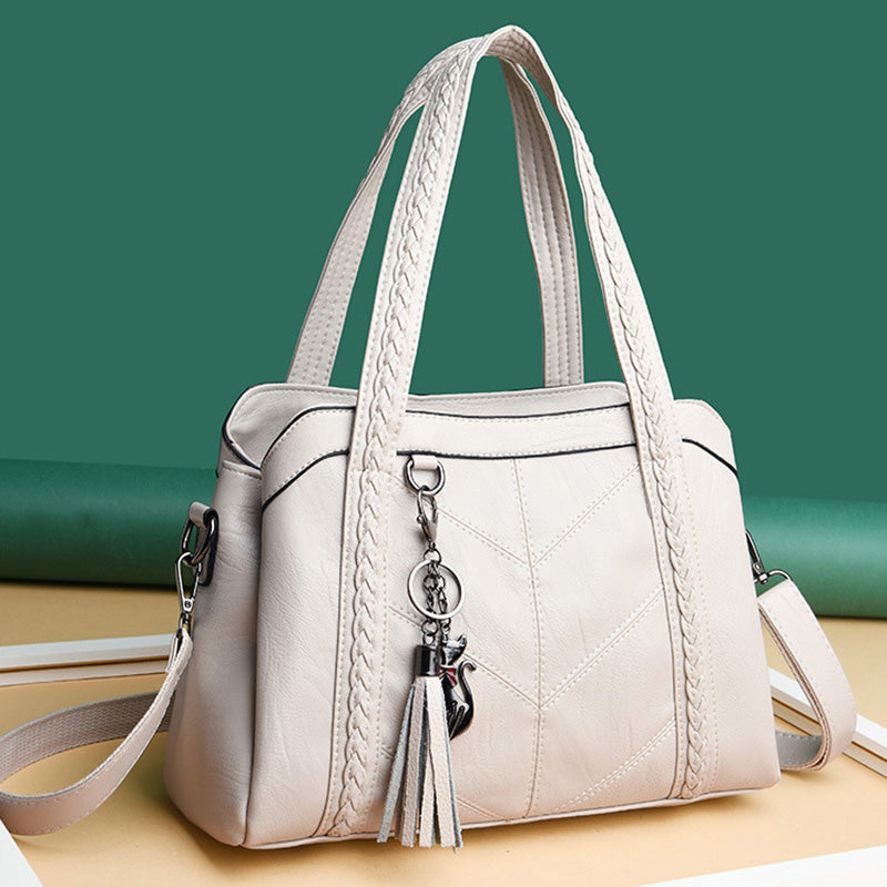👜 Bolso clásico retro de gran capacidad y múltiples compartimentos para mujer, nuevo modelo 2026 de piel suave