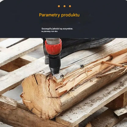【Kupi 1, dobiješ 1 gratis】【Svrdlo za cijepanje drva promjera 50 mm + 3 adaptera različitih dimenzija】 Električno svrdlo za cijepanje drva od ojačanog čelika, čvrsto i izdržljivo, štedi snagu i povećava učinkovitost
