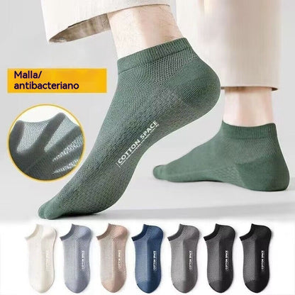 🔥【【¡Compra 5 y llévate 5 gratis!+50% off】🧦🧦 【10 unidades】Calcetines cortos de hombre, calcetines náuticos, calcetines finos de verano, resistentes al olor y absorbentes.