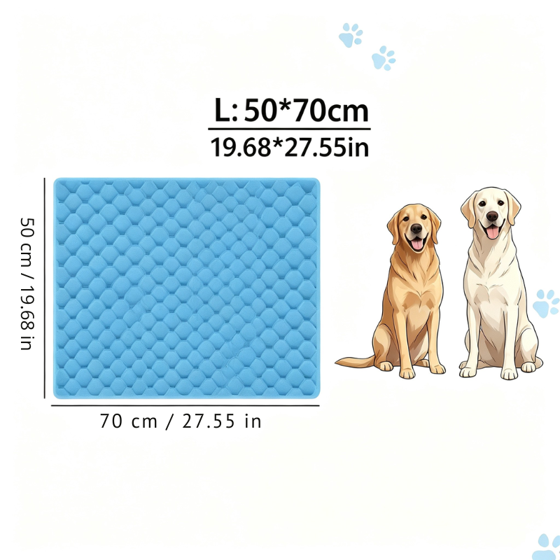 🧊🐶 【50*70cm】Alfombrilla refrescante para perros y gatos: ¡Mantén a tu querida mascota fresca este verano! 🐱✨