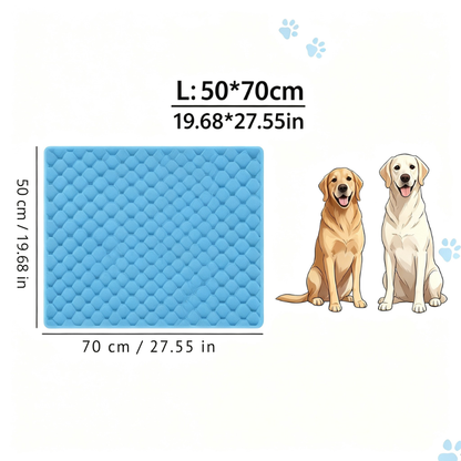 🧊🐶 【50*70cm】Alfombrilla refrescante para perros y gatos: ¡Mantén a tu querida mascota fresca este verano! 🐱✨
