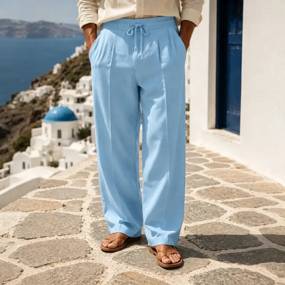 🔥👖【S–3XL】😎 Pánské lněné kalhoty pro volný čas – pohodlné a prodyšné