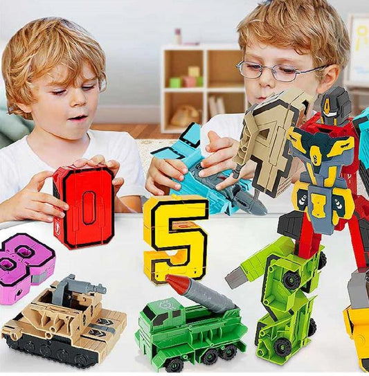 🔥 🧩 [50% zľava] Transformery s abecedou a číslami pre deti – 🚗 Zábava, kreativita a učenie