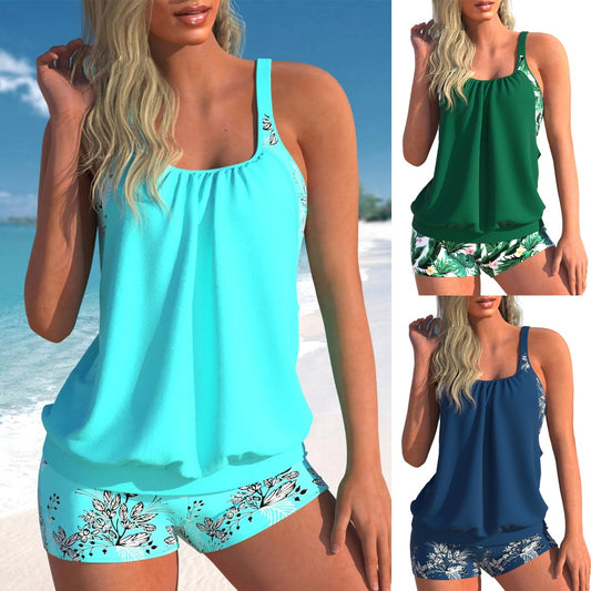 🤽‍♀️✨【S-5XL】2025 Letni damski dwuczęściowy kostium kąpielowy z nadrukiem (góra + dół)