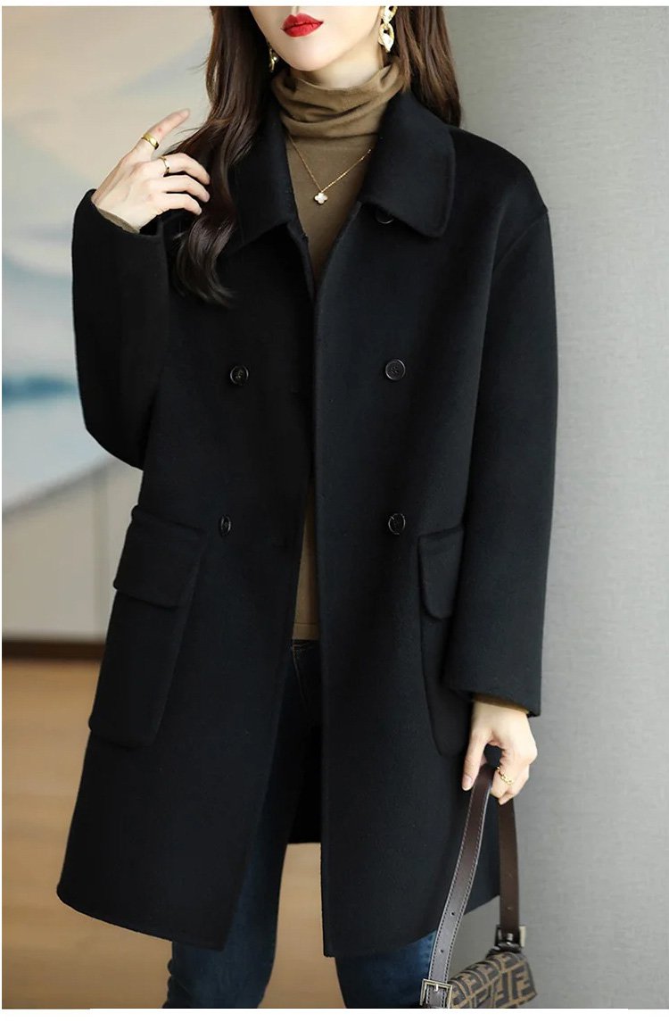 ✨🍂🎀【Plaćanje pouzećem💥】【M-2XL】Novi moderan i svestran dvostrani kašmirski kaput