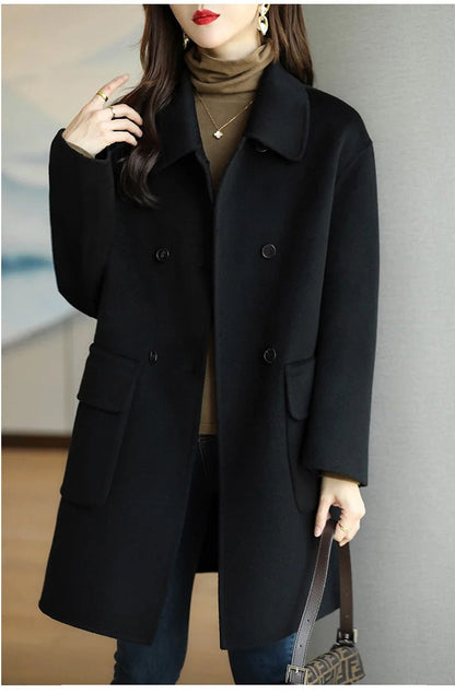 ✨🍂🎀【Plaćanje pouzećem💥】【M-2XL】Novi moderan i svestran dvostrani kašmirski kaput