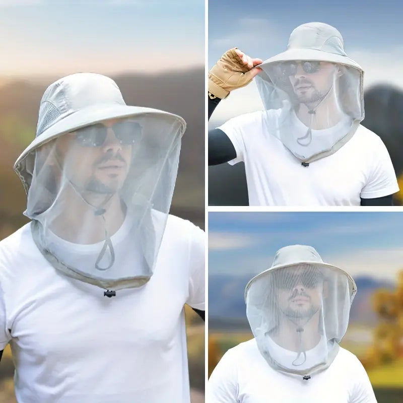 🎁Sombrero de pescador de malla con protección solar, ideal para actividades al aire libre. ✅️Pago contra entrega