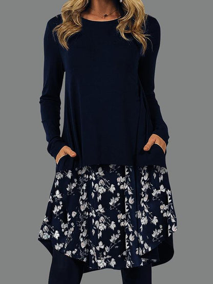 🍃🔥【S-5XL】2025 Wiosna Nowa Elegancka Swobodna Retro Etniczna Stylowa Drukowana Sukienka
