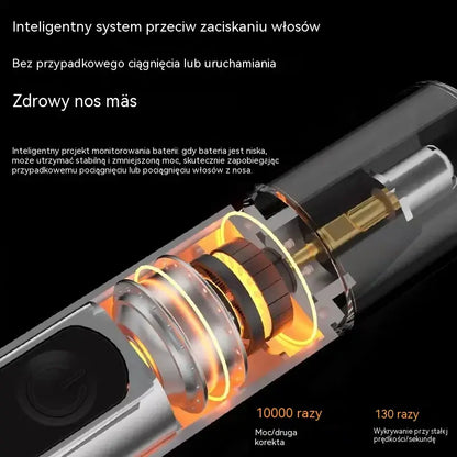 Profesjonalny trymer do nosa i uszu z wyświetlaczem LED – bezbolesny prezent idealny w podróży dla...