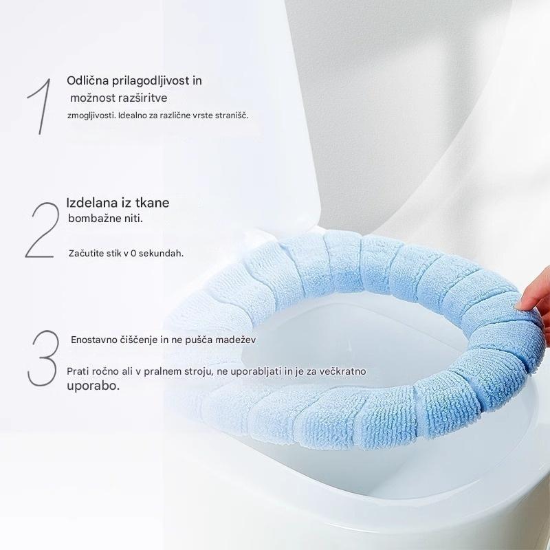 🔥【Kupite 1, dobite 1 gratis】🔥Zimski komplet toplih univerzalnih straniščnih desk - 2 kosi