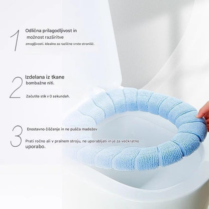 🔥【Kupite 1, dobite 1 gratis】🔥Zimski komplet toplih univerzalnih straniščnih desk - 2 kosi