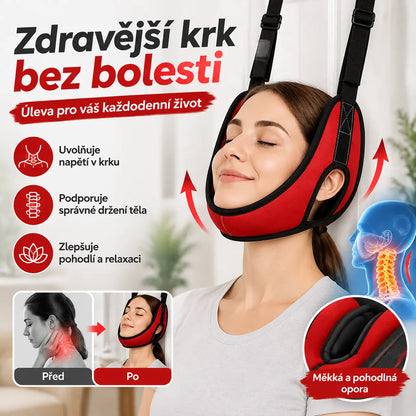 💥【Posledný deň: zľava 50 %】 Zariadenie na krčnú trakciu na zavesenie na dvere – na pretiahnutie krku a úľavu od bolesti