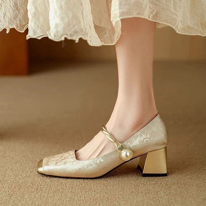 【Veličine 35-40】Ljetne ženske cipele Mary Jane, s vintage vezom, jednostavne i elegantne