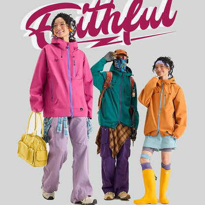 🔥【Jesienny nowy styl】【S-3XL】🍁Wodoodporna sportowa kurtka z kapturem, unisexowa odzież górska