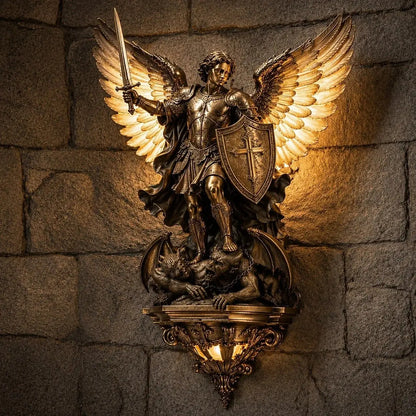 🕊️Lámpara de pared del ángel guardián de San Miguel✨