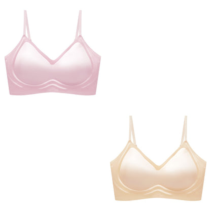 🥰Płatność przy odbiorze🔥【2 sztuki】【40-100 kg】Bezszwowy biustonosz jedwabny, miękkie wsparcie, wygodne dopasowanie