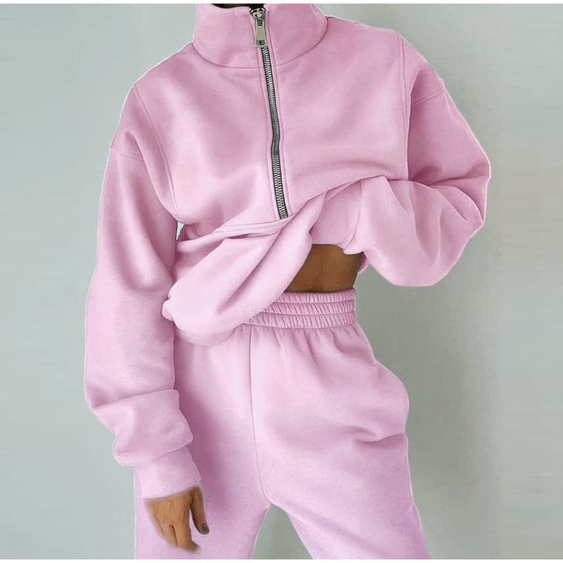 ✨Plačilo ob dostavi ✅【S-5XL】Ženski dvodelni komplet iz ojačane jope in trenirk, oblačila za prosti čas