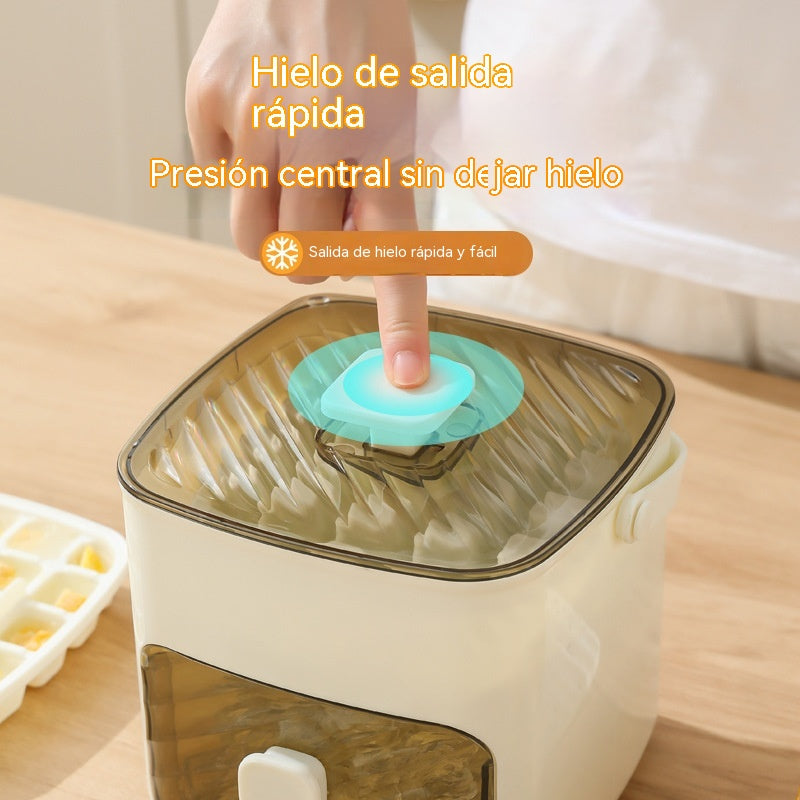 50%OFF🧊 Máquina de hielo portátil | Con tapa y recipiente para almacenar hielo (hace 48 cubitos de hielo a la vez)