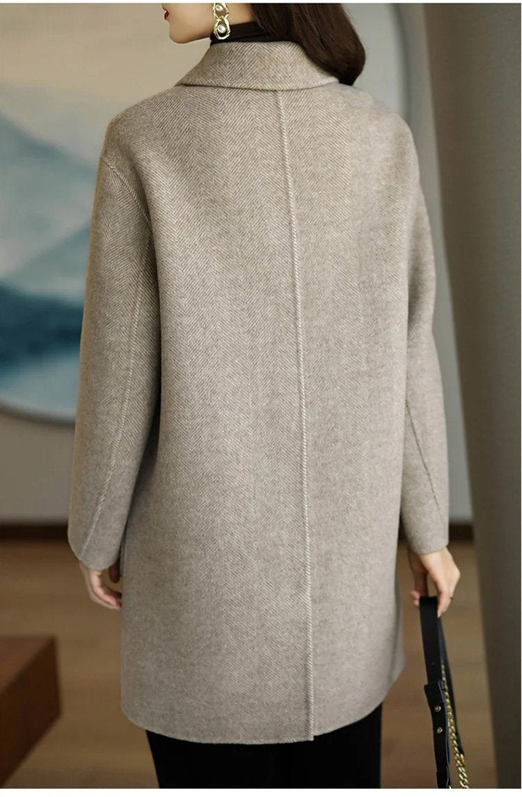 🎁Nowość🔥🔥2025 Nowa kurtka kaszmirowa wysokiej jakości z podwójną warstwą na jesień i zimę